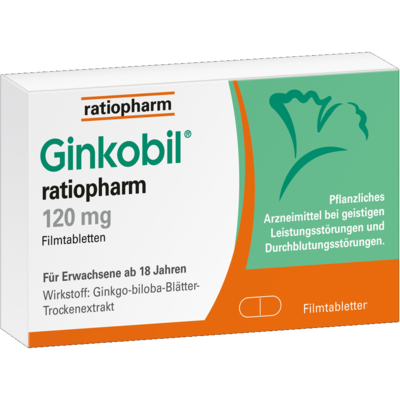 Abbildung von GINKOBIL-ratiopharm 120 mg Filmtabletten  120 St  Filmtabletten