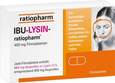 Abbildung von IBU-LYSIN-ratiopharm 400 mg Filmtabletten  20 St  Filmtabletten